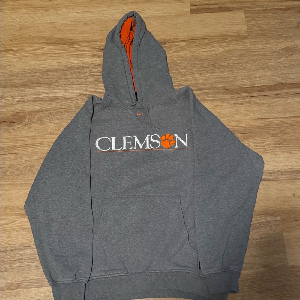Clemson Tigers Nike Center Swoosh Gray Hoodie